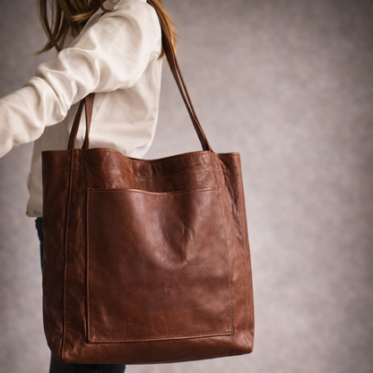 Janet – Structured Leather-Look Tote Bag