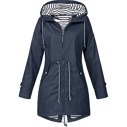 Janet – Hooded Rain Jacket with Flattering Fit