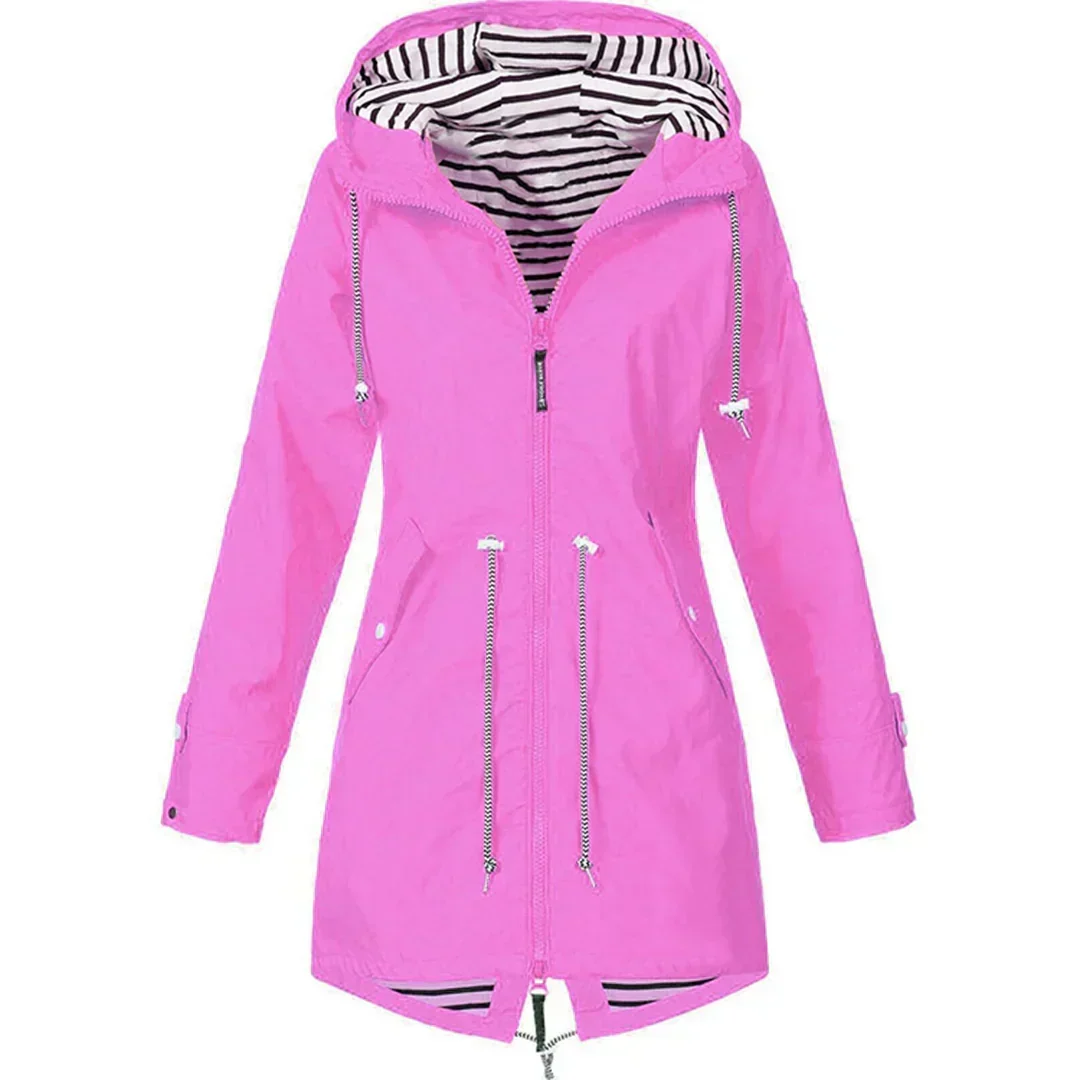 Janet – Hooded Rain Jacket with Flattering Fit