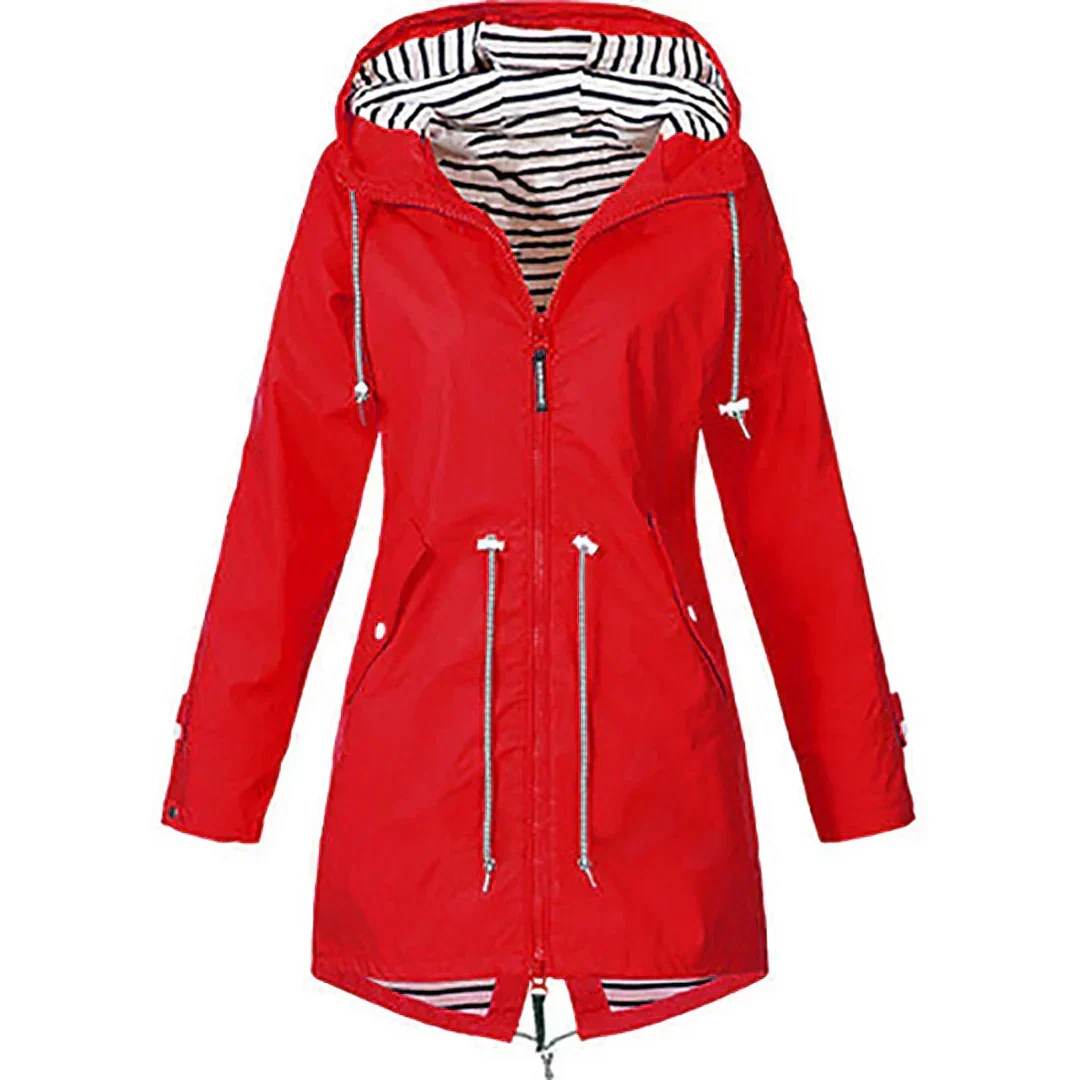 Janet – Hooded Rain Jacket with Flattering Fit