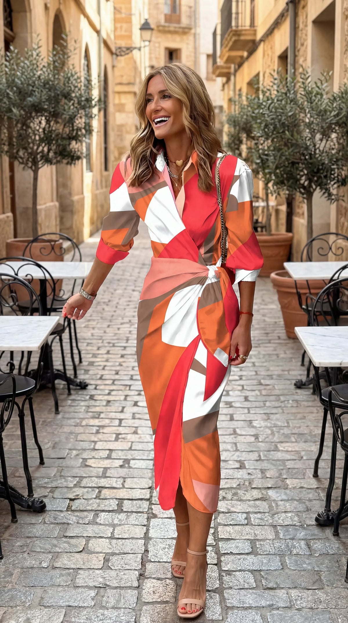 Shannon | Striped Midi Dress
