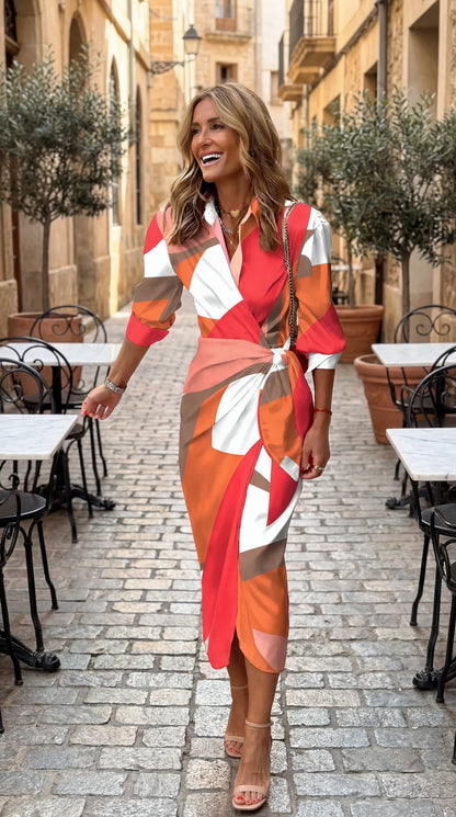 Shannon | Striped Midi Dress