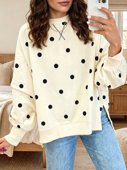 Monica – Polka Dot Relaxed Sweatshirt