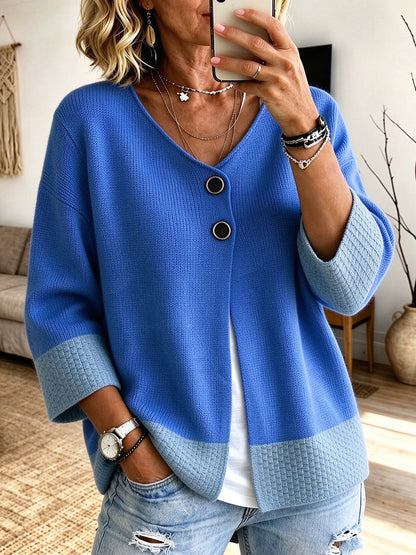 Anna – Colour-Block Knit Cardigan