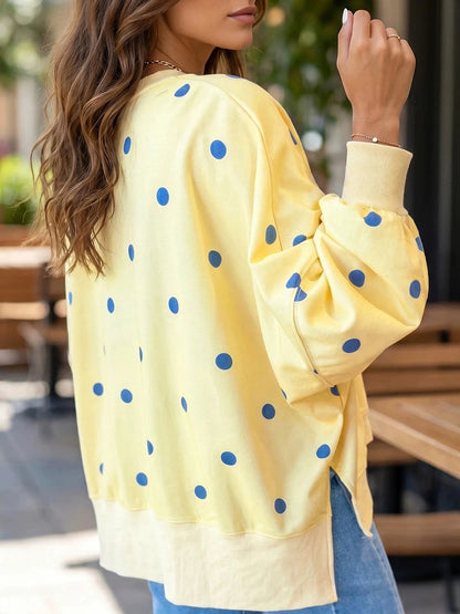Monica – Polka Dot Relaxed Sweatshirt