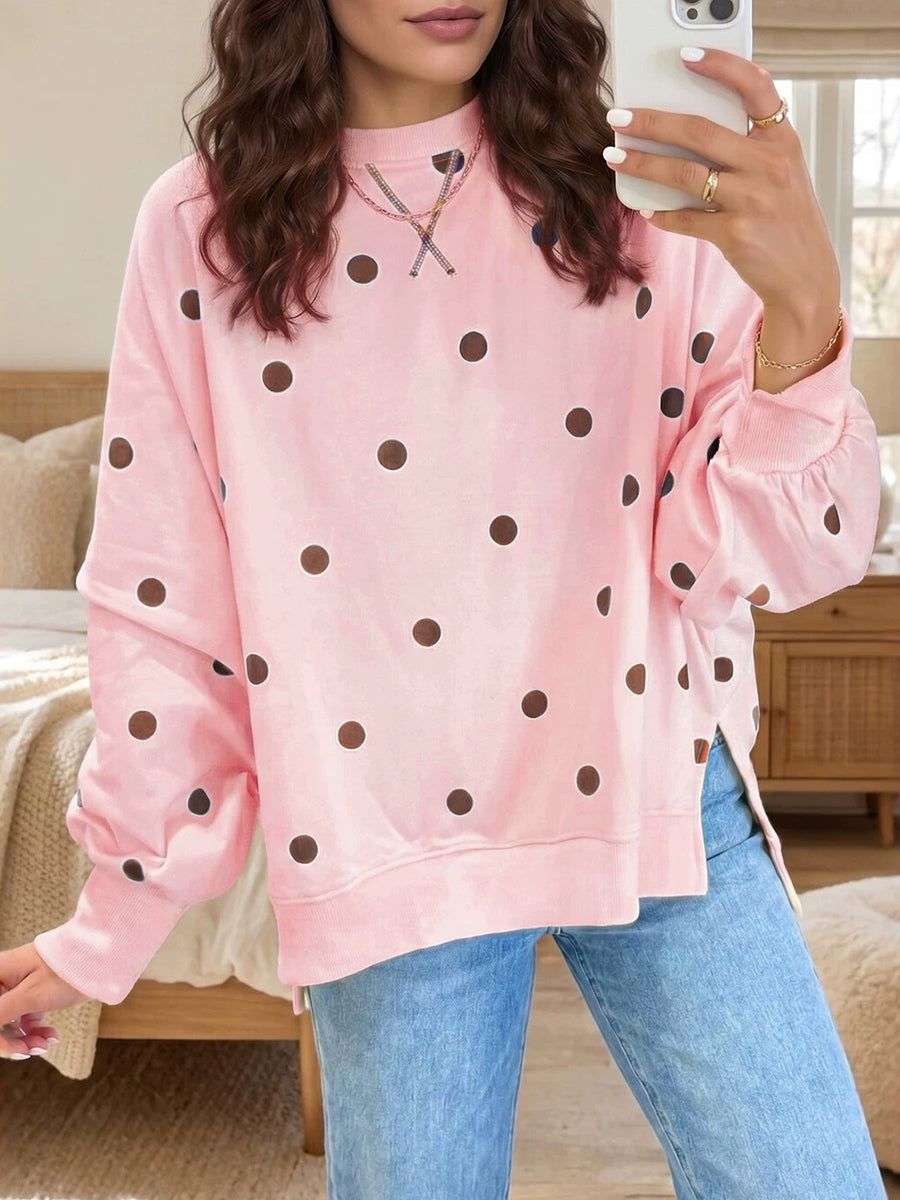 Monica – Polka Dot Relaxed Sweatshirt