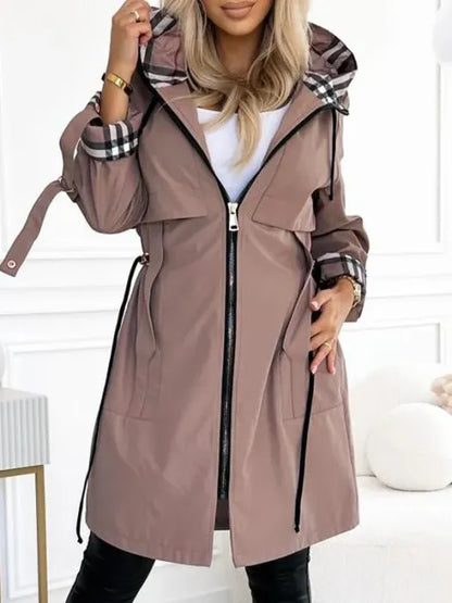 Melanie – Hooded Zip-Up Windproof Coat