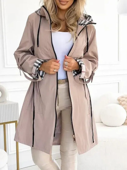 Melanie – Hooded Zip-Up Windproof Coat