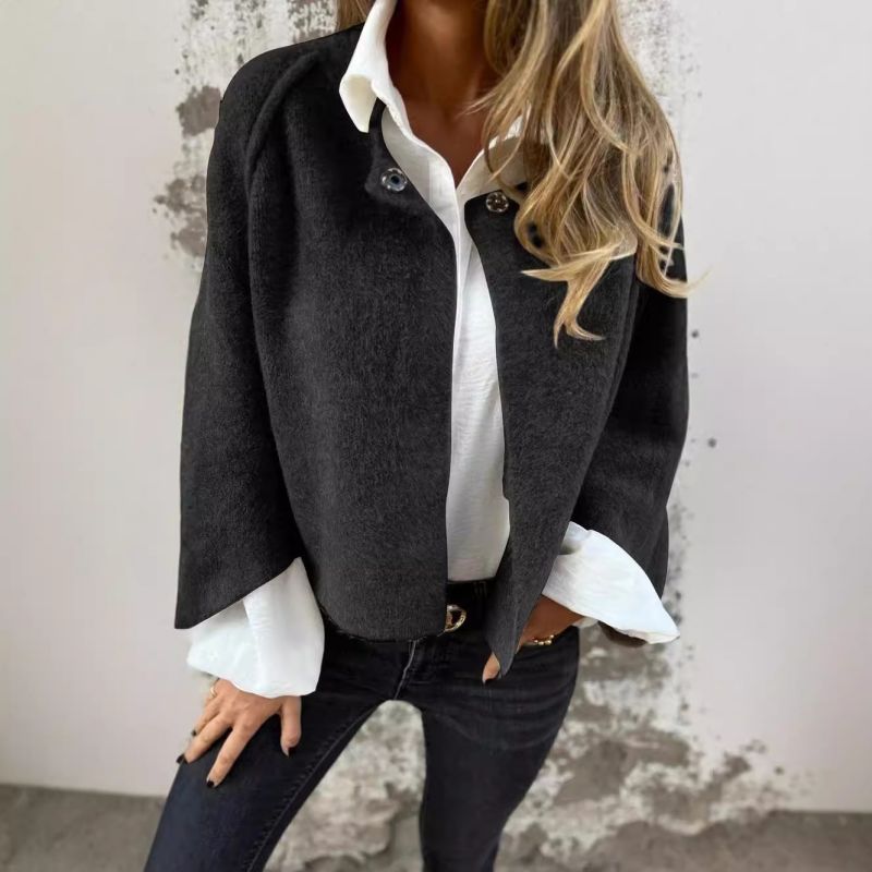 Victoria – Cropped Button-Front Knit Cardigan