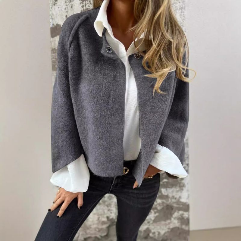 Victoria – Cropped Button-Front Knit Cardigan