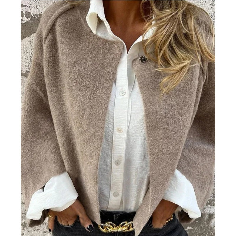 Victoria – Cropped Button-Front Knit Cardigan