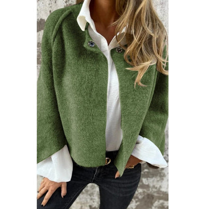 Victoria – Cropped Button-Front Knit Cardigan