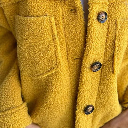 Jacqueline – Cozy Sherpa-Look Button Jacket