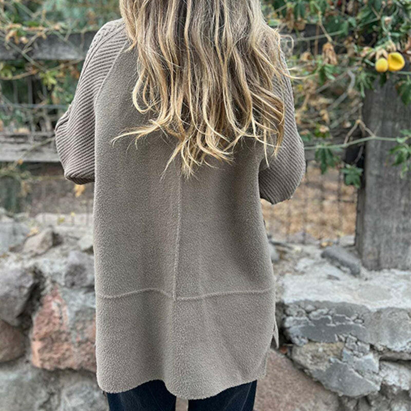 Danielle – Knit Sleeve Double-Breasted Jacket