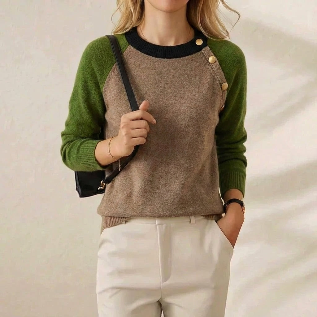 Hollis – Contrast Raglan Knit Sweater