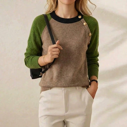 Hollis – Contrast Raglan Knit Sweater