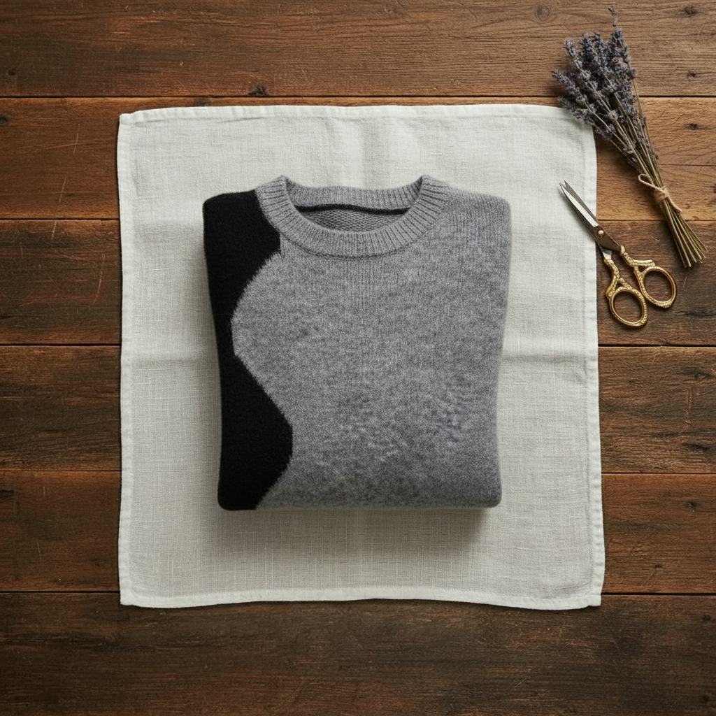 June – Colour-block Knit Crew Neck Sweater
