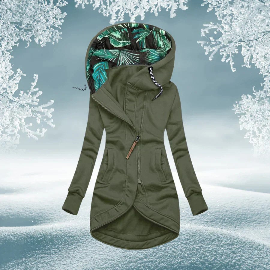 Virginia – Longline Zip-Up Hooded Jacket