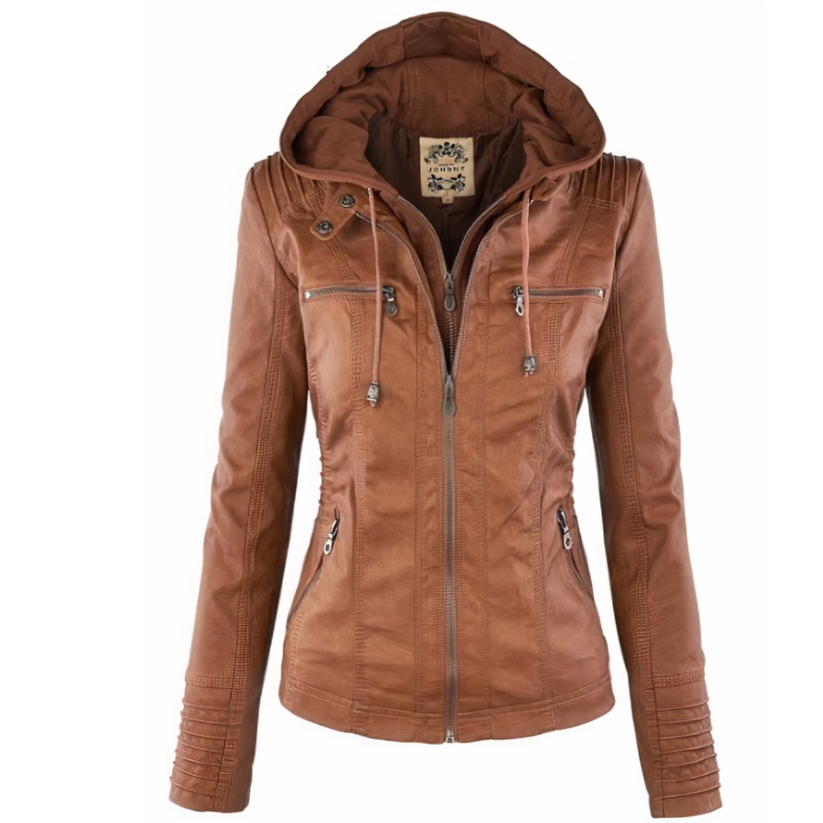 Sandra – Biker Jacket with Removable Hood