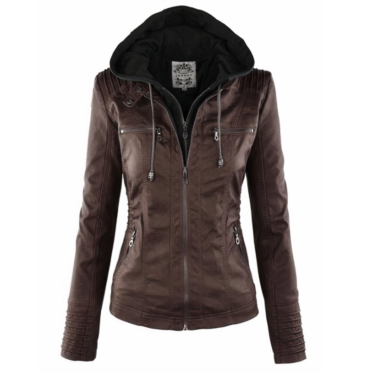 Sandra – Biker Jacket with Removable Hood