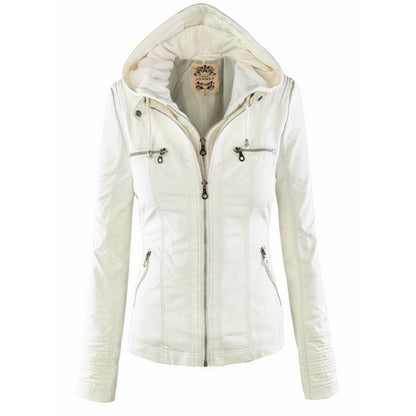 Sandra – Biker Jacket with Removable Hood
